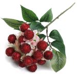Искусственная ветка земляники лесной с ягодами