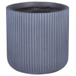 RVS-RND-25-GR Настольное кашпо IDEALIST Lite Урбан, круглое, серое Д25.5 В25 см