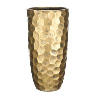 MVASE23-GLD Кашпо Мозаик Ваза, файберстоун, золото,D23H46 cm