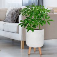 FLORL35-WH Настольное кашпо IDEALIST LITE Флоу Ваза с подставкой, белое, Д24 В35 см, высота ножек 11 см