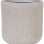 RVS-RND-25-BB Настольное кашпо IDEALIST Lite Урбан, круглое, бежевое Д25.5 В25 см