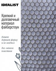 HON-CLNDR-G-37 Напольное кашпо IDEALIST LITE Ханни Круглое с подставкой, файберстоун, серое, Д37 В65 cм, высота ножек 22 см