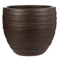ROWR27-B Настольное кашпо IDEALIST LITE Роу, круглое, коричневое, Д27 В25.5 см