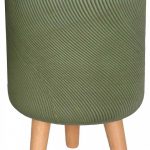 FLORL35-GRN Настольное кашпо IDEALIST LITE Флоу Ваза с подставкой, зеленое, Д24 В35 см, высота ножек 11 см