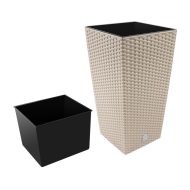 Кашпо для цветов Prosperplast Rato Square 91,5+37л, мокко — изображение 3