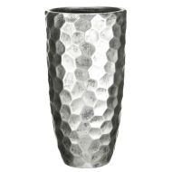 MVASE31-SLV Кашпо Мозаик Ваза, файберстоун, серебро,D31.5H61 cm
