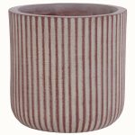 RVS-RND-25-BRN Настольное кашпо IDEALIST Lite Урбан, круглое, кофе с молоком Д25.5 В25 см