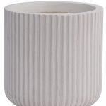 RVS-RND-25-AW Настольное кашпо IDEALIST Lite Урбан, круглое, белое Д25.5 В25 см