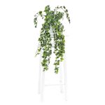 Искусственный Ампельный куст Плющ бело-зеленый